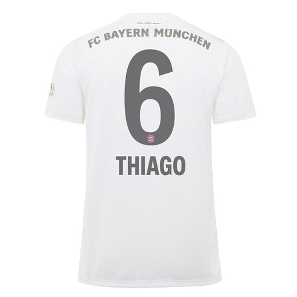 Camiseta Bayern Munich NO.6 Thiago Replica Segunda Ropa 2019/20 Blanco